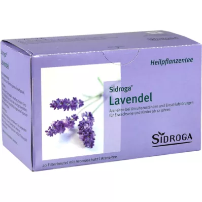 SIDROGA Lavendel te-filterposer, 20X1,0 g