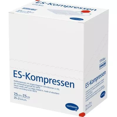 ES-KOMPRESSEN steril 7,5x7,5 cm 8-fold, 25X2 stk