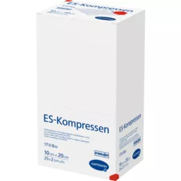 ES-KOMPRESSEN steril 10x20 cm 8-fold, 25X2 stk