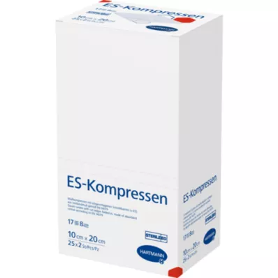 ES-KOMPRESSEN steril 10x20 cm 8-fold, 25X2 stk
