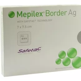 MEPILEX Border Ag skumtilslutning 7x7,5 cm steril, 5 stk