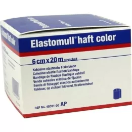 ELASTOMULL skaft farve 6 cmx20 m fastgørelsespapir blå, 1 stk