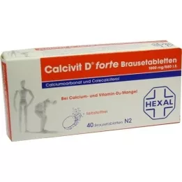 CALCIVIT D forte brusetabletter, 40 stk