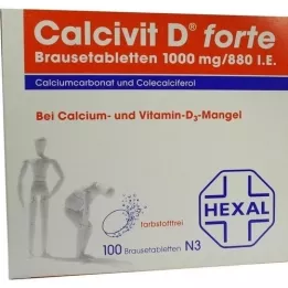 CALCIVIT D forte brusetabletter, 100 stk