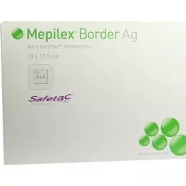 MEPILEX Border Ag skumtilslutning 10x12,5 cm steril, 5 stk