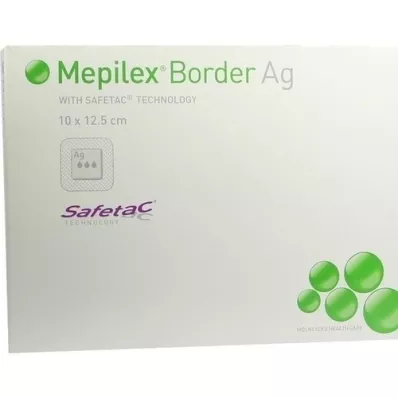 MEPILEX Border Ag skumtilslutning 10x12,5 cm steril, 5 stk