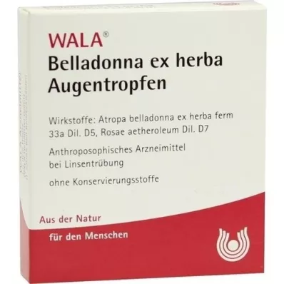 BELLADONNA EX HERBA Øjendråber, 5X0,5 ml