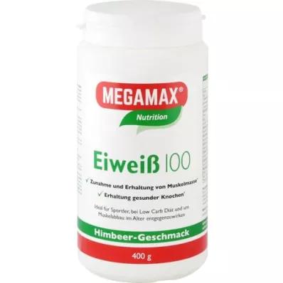 EIWEISS 100 Raspberry Quark Megamax pulver, 400 g