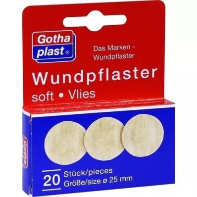 GOTHAPLAST Wundpfl.blød fleece 2,5 cm, 20 stk