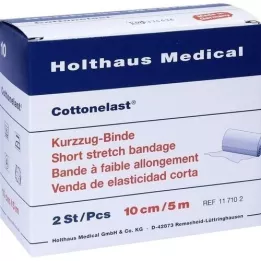 KURZZUGBINDE Bomuldslast 10 cmx5 m, 2 stk