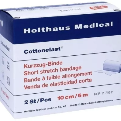 KURZZUGBINDE Bomuldslast 10 cmx5 m, 2 stk