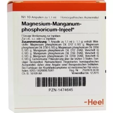MAGNESIUM MANGANUM phosphoricum Injeel ampuller, 10 stk MAGNESIUM MANGANUM phosphoricum Injeel ampuller, 10 stk
