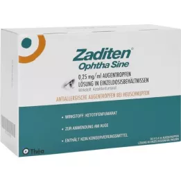 ZADITEN ophtha sine 0,25 mg/ml øjendråber enkeltdosis, 20 stk