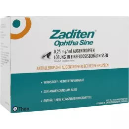 ZADITEN ophtha sine 0,25 mg/ml øjendråber enkeltdosis, 50 stk