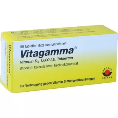 VITAGAMMA Vitamin D3 1.000 IE tabletter, 50 stk