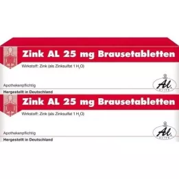 ZINK AL 25 mg brusetabletter, 40 stk