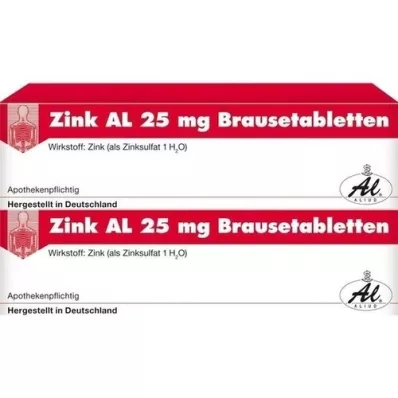 ZINK AL 25 mg brusetabletter, 40 stk