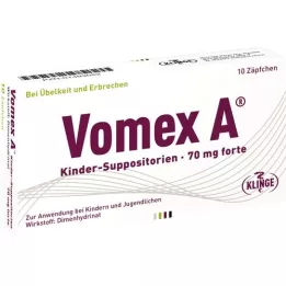 VOMEX A Børnestikpiller 70 mg forte, 10 stk