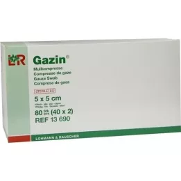 GAZIN Gaze komp.5x5 cm steril 12-fold, 40x2 stk