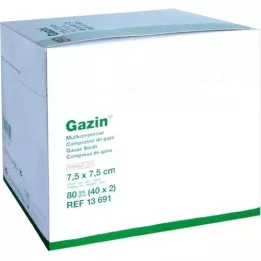 GAZIN Gaze komp. 7,5x7,5 cm steril 12-fold, 40x2 stk