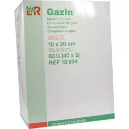 GAZIN Gaze komp. 10x20 cm steril 12-fold, 40x2 stk