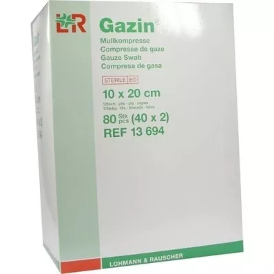 GAZIN Gaze komp. 10x20 cm steril 12-fold, 40x2 stk