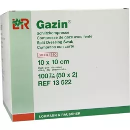 GAZIN Slidskompresser 10x10 cm steril 8-fold, 50x2 stk