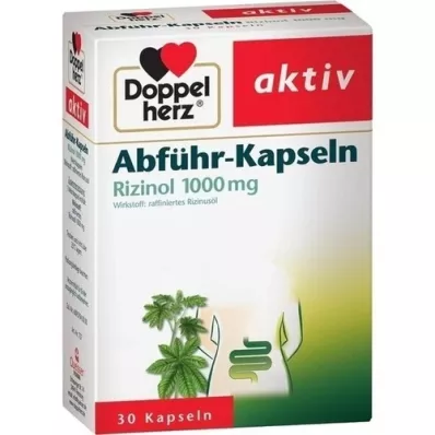 DOPPELHERZ Rizinol afføringskapsler 1.000 mg, 30 stk