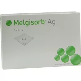 MELGISORB Ag bandage 5x5 cm, 10 stk