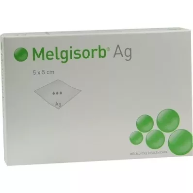 MELGISORB Ag bandage 5x5 cm, 10 stk