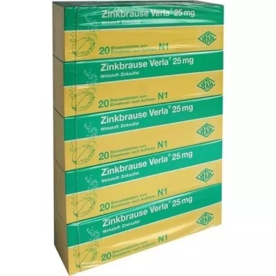 ZINKBRAUSE Verla 25 mg brusetabletter, 100 stk