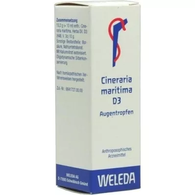 CINERARIA maritima D 3 øjendråber, 10 ml