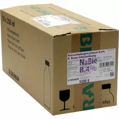 NATRIUMHYDROGENCARBONAT B.Braun 8,4% glas, 10X250 ml