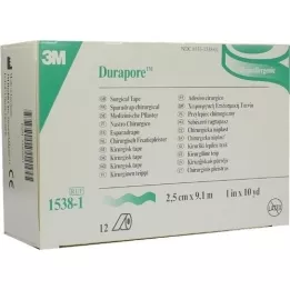 DURAPORE Silkepuds 2,5 cmx9,1 m rulle, 12 stk