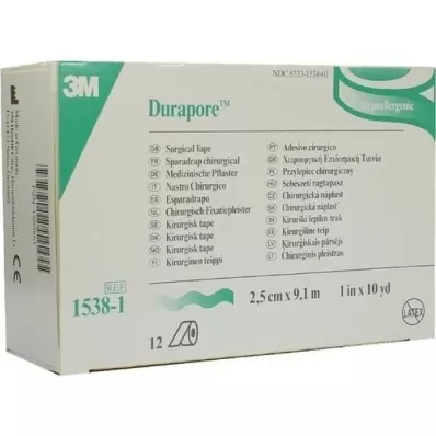 DURAPORE Silkepuds 2,5 cmx9,1 m rulle, 12 stk