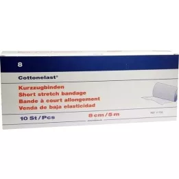 KURZZUGBINDE Bomuldslast 8 cmx5 m, 10 stk