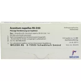 ACONITUM NAPELLUS Rh D 30 ampuller, 8X1 ml