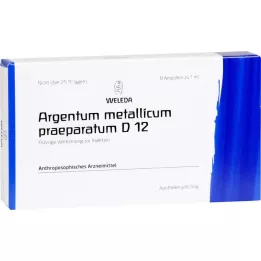ARGENTUM METALLICUM praeparatum D 12 ampuller, 8 stk