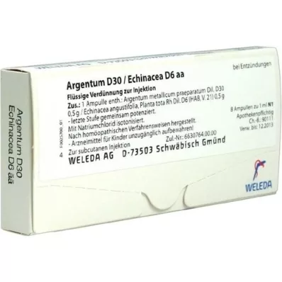 ARGENTUM D 30/ECHINACEA D 6 aa ampuller, 8 stk