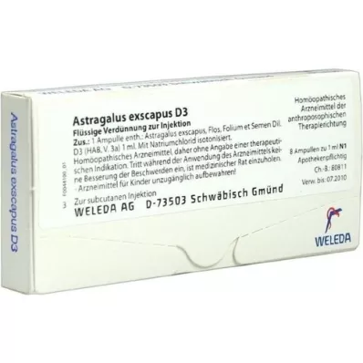 ASTRAGALUS EXSCAPUS D 3 ampuller, 8X1 ml