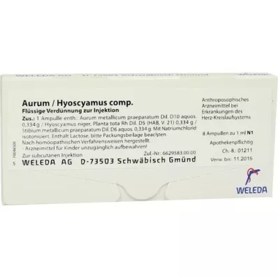 AURUM/HYOSCYAMUS komp. ampuller, 8x1 ml