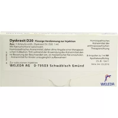 DYSKRASIT D 20 ampuller, 8X1 ml