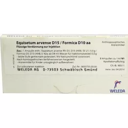EQUISETUM ARVENSE D 15/Formica D 10 aa ampuller, 8X1 ml