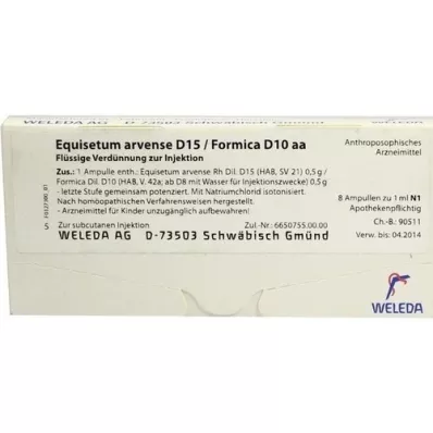 EQUISETUM ARVENSE D 15/Formica D 10 aa ampuller, 8X1 ml