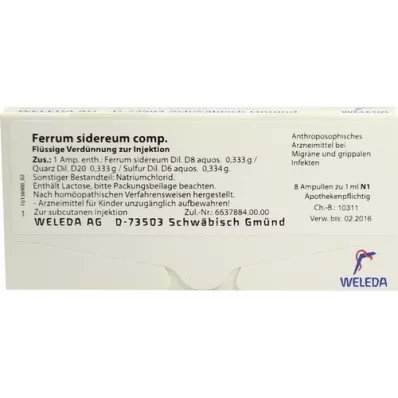 FERRUM SIDEREUM COMP.Ampuller, 8x1 ml