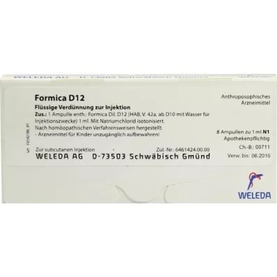 FORMICA D 12 ampuller, 8X1 ml FORMICA D 12 ampuller, 8X1 ml