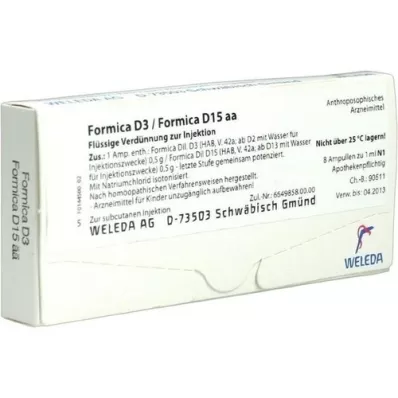 FORMICA D 3/Formica D 15 aa ampuller, 8X1 ml