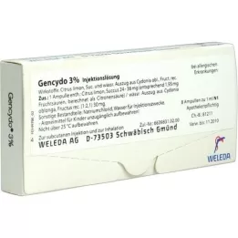 GENCYDO 3 % injektionsopløsning, 8 stk