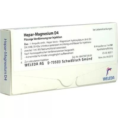 HEPAR MAGNESIUM D 4 ampuller, 8 stk
