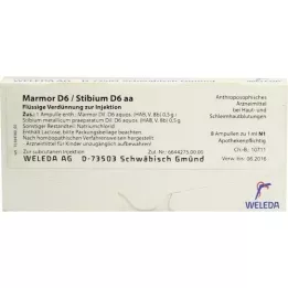 MARMOR D 6/Stibium D 6 aa ampuller, 8X1 ml